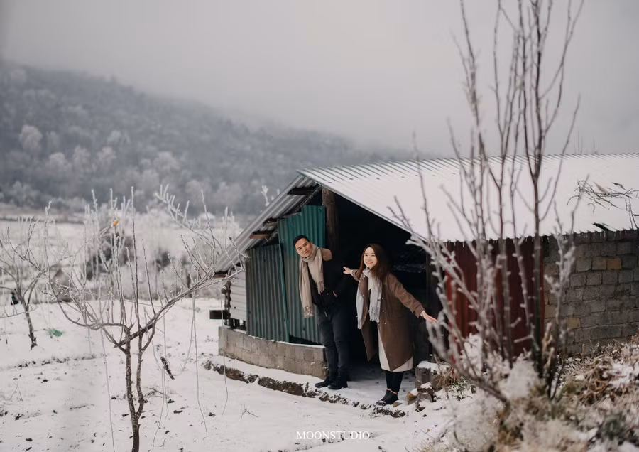 Mê mẩn bộ ảnh cưới trong tuyết ở Y Tý - Lào Cai của cặp đôi may mắn ảnh 9