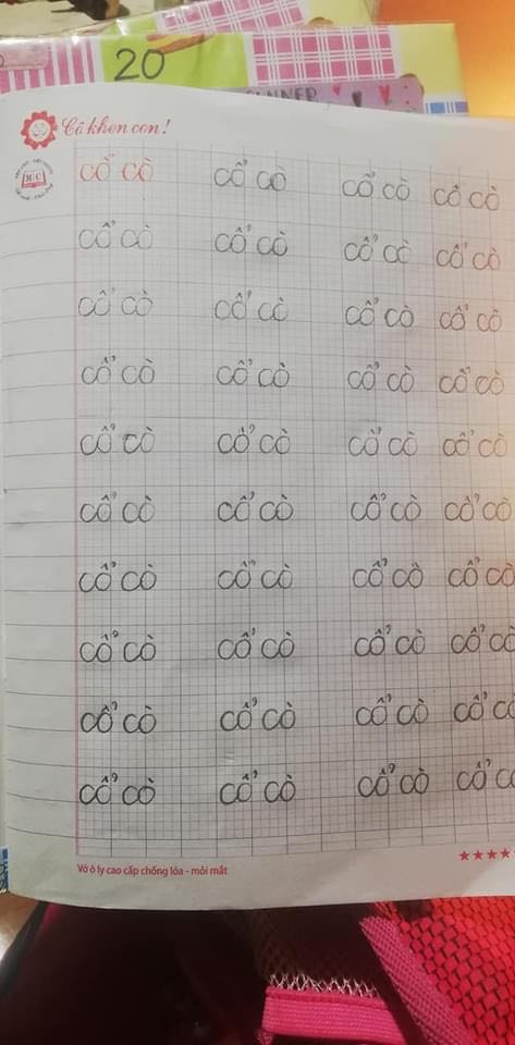 Cười vỡ bụng những màn khoe chữ con học lớp 1 ảnh 22 Cười vỡ bụng những màn khoe chữ con học lớp 1 ảnh 22