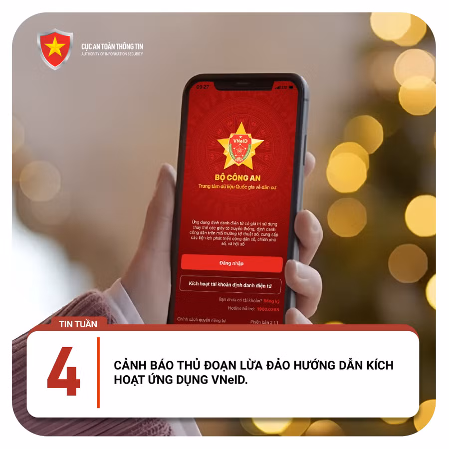 Tất cả cuộc gọi điện, liên lạc qua các ứng dụng mạng xã hội yêu cầu, hướng dẫn kích hoạt VNeID đều là giả mạo.