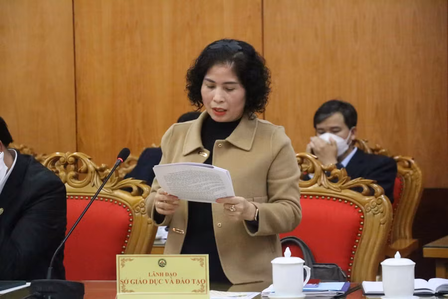 Bà Hà Thị Khánh Vân, Phó Giám đốc Sở GD&amp;ĐT tỉnh Lạng Sơn.