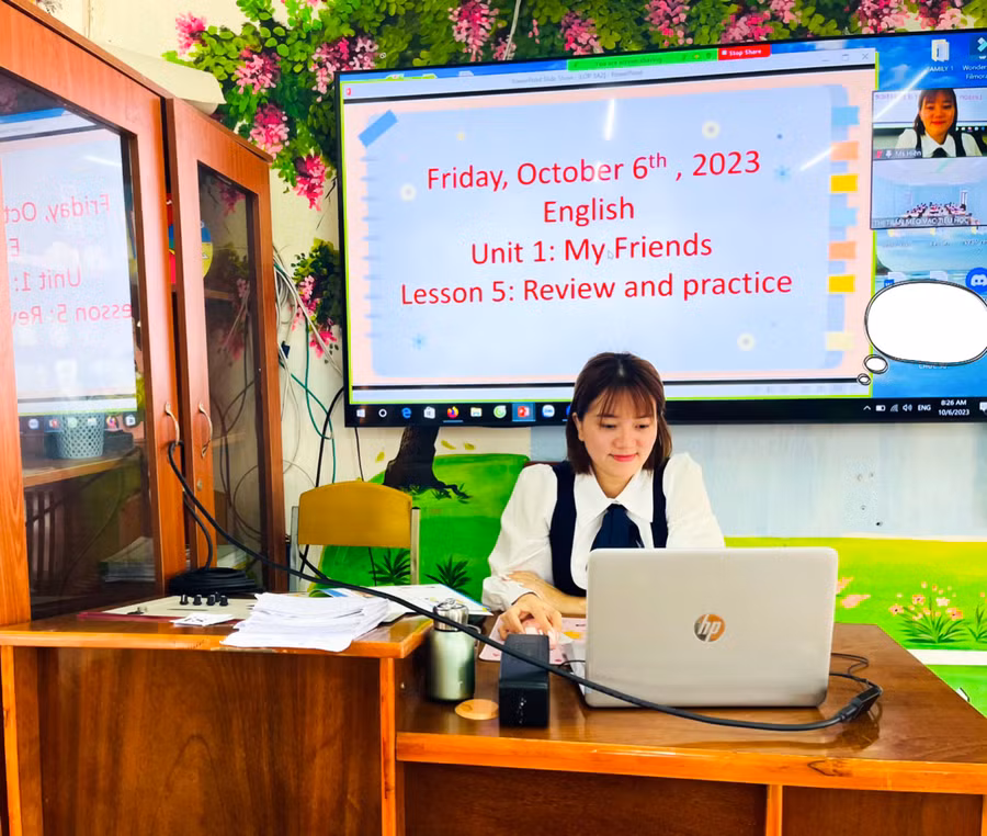 Giáo viên Tiếng Anh tỉnh Lâm Đồng dạy học trực tuyến cho học sinh tiểu học Hà Giang.