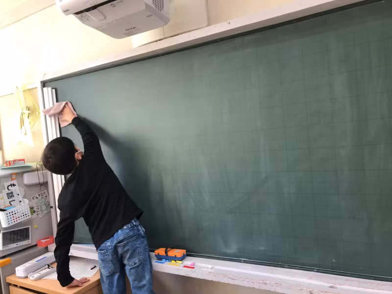 Một giờ trực nhật của học sinh Nhật Bản. Ảnh: INT.