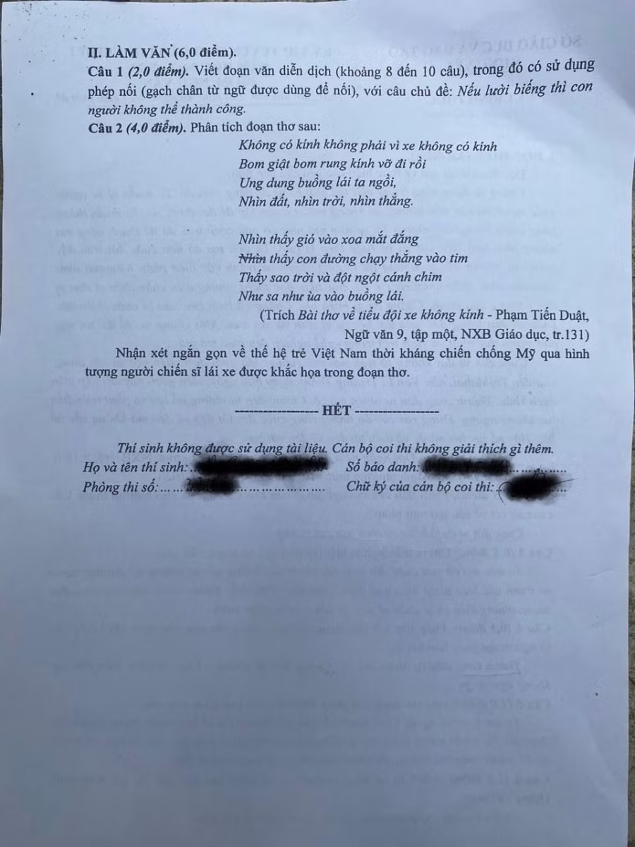 Hưng Yên: "Bài thơ về tiểu đội xe không kính" vào đề thi Ngữ văn lớp 10 ảnh 3