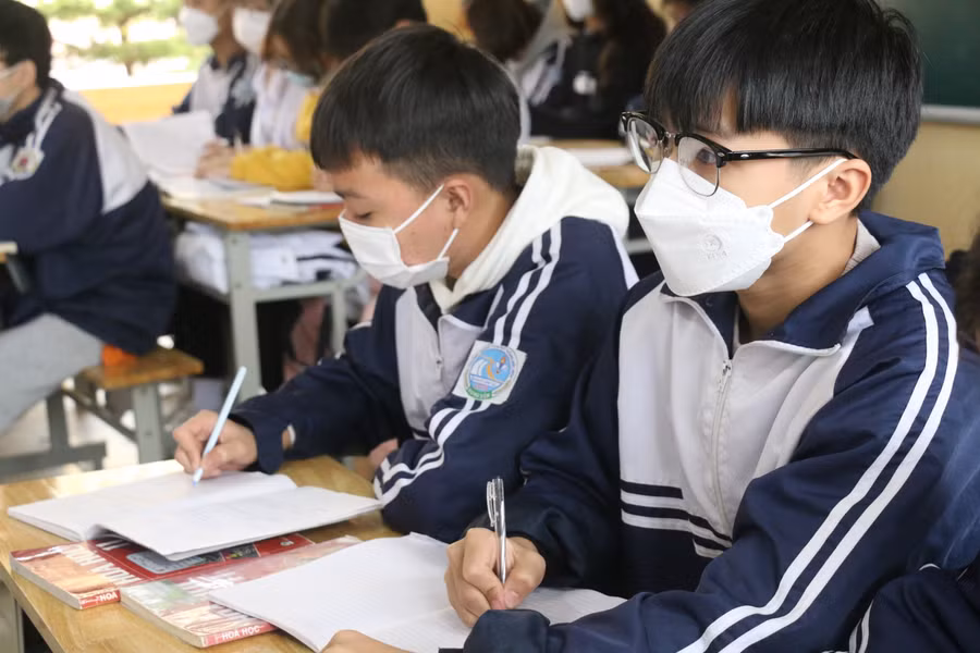 Trường THPT Đức Hợp xây dựng nhiều kịch bản phòng chống dịch.