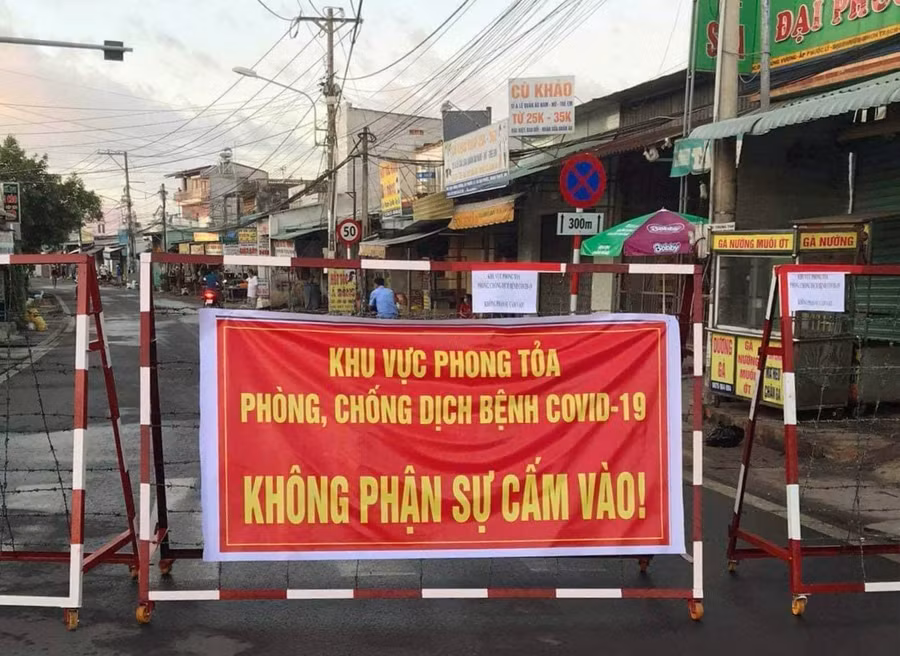 Gần 300 hộ dân với gần 1.500 người sống tại xã Đại Phước, huyện Nhơn Trạch, tỉnh Đồng Nai đã bị phong tỏa tạm thời. (Ảnh: Internet).