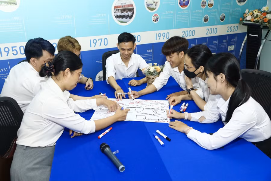 Qua chương trình, sinh viên được đào tạo phát triển kỹ năng mềm.