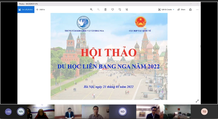 Hội thảo Du học Liên bang Nga năm 2022 được tổ chức trực tuyến.