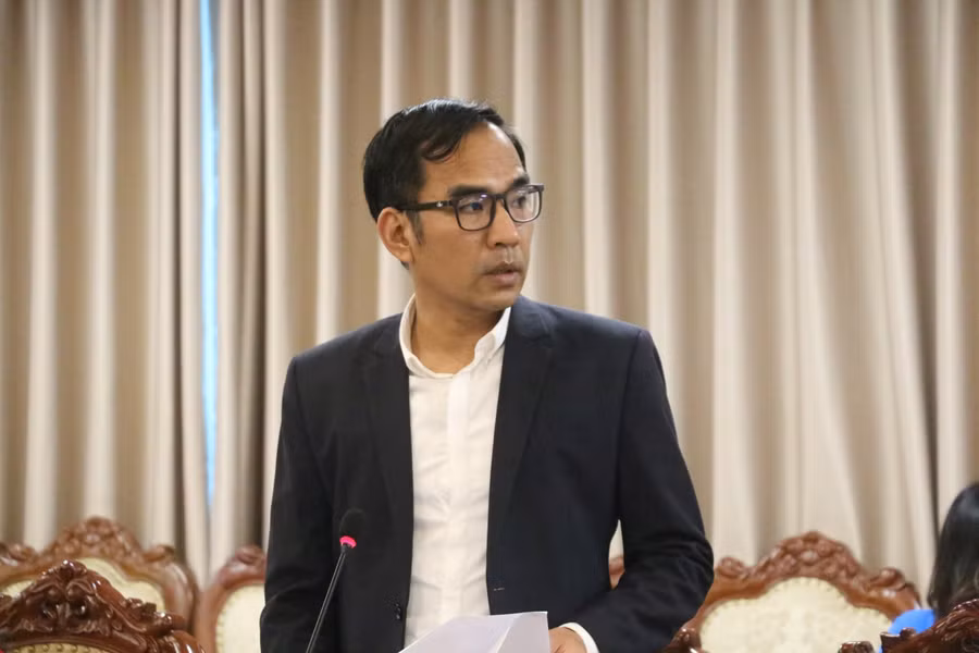 Đại biểu phát biểu tại hội nghị.