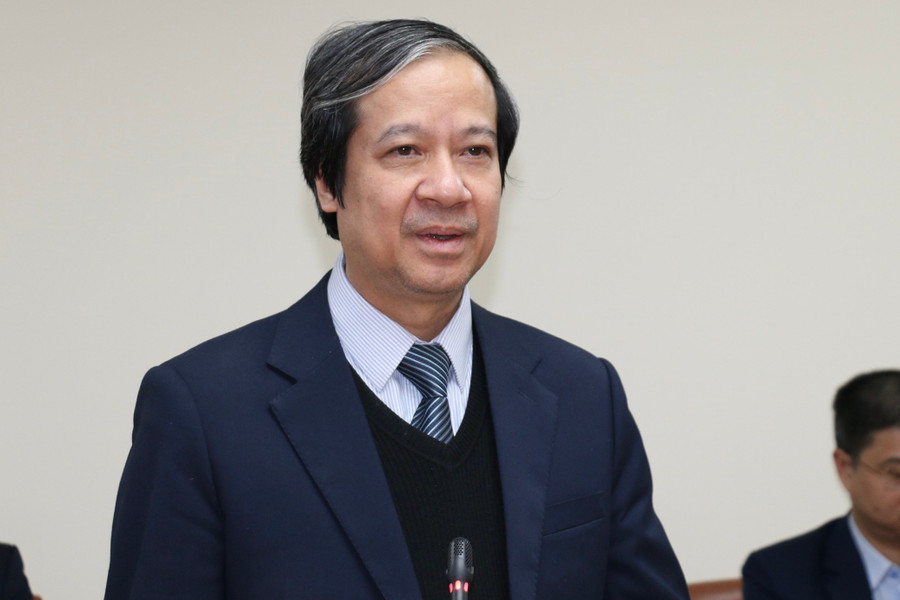 Bộ trưởng Bộ GD&ĐT Nguyễn Kim Sơn phát biểu tại lễ ký. Bộ trưởng Bộ GD&ĐT Nguyễn Kim Sơn phát biểu tại lễ ký.