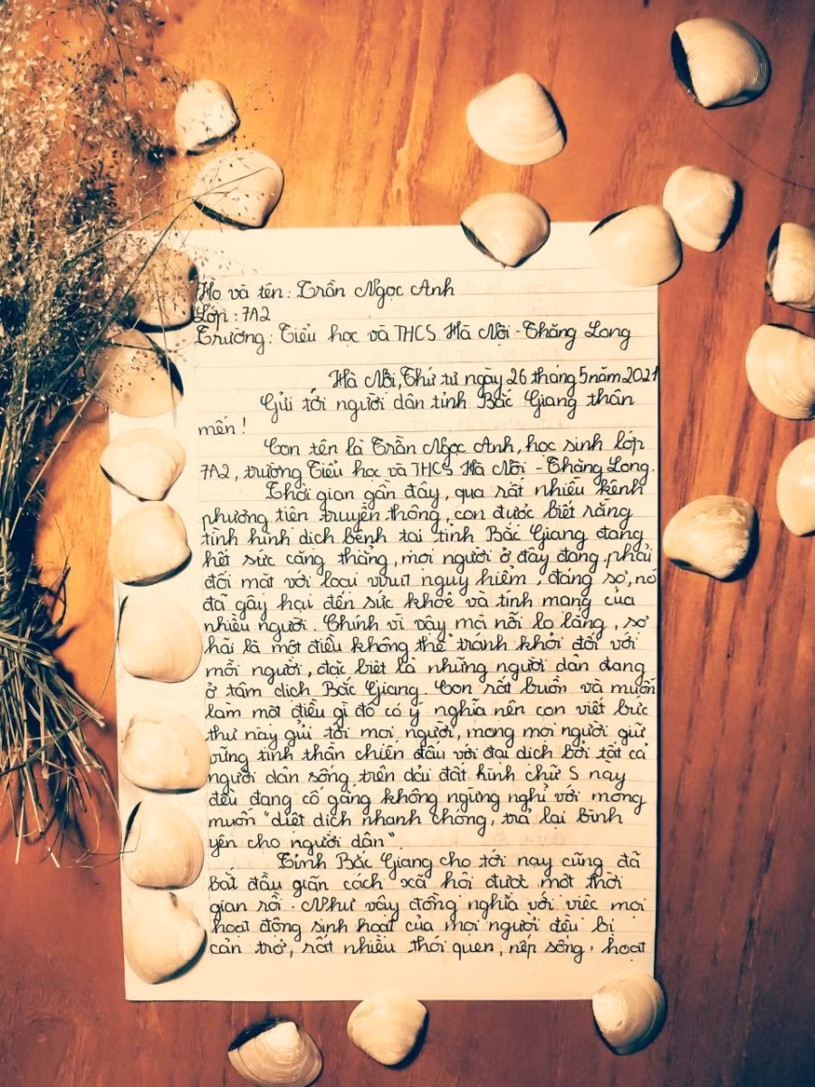 Món quà đặc biệt học sinh Hà Nội gửi tặng y bác sĩ tham gia chống dịch ảnh 6