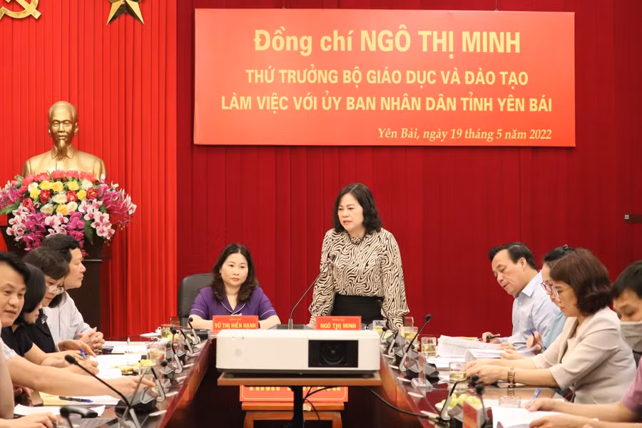 Thứ trưởng Ngô Thị Minh kiểm tra công tác giáo dục và thực hiện Kế hoạch 29 tại Yên Bái