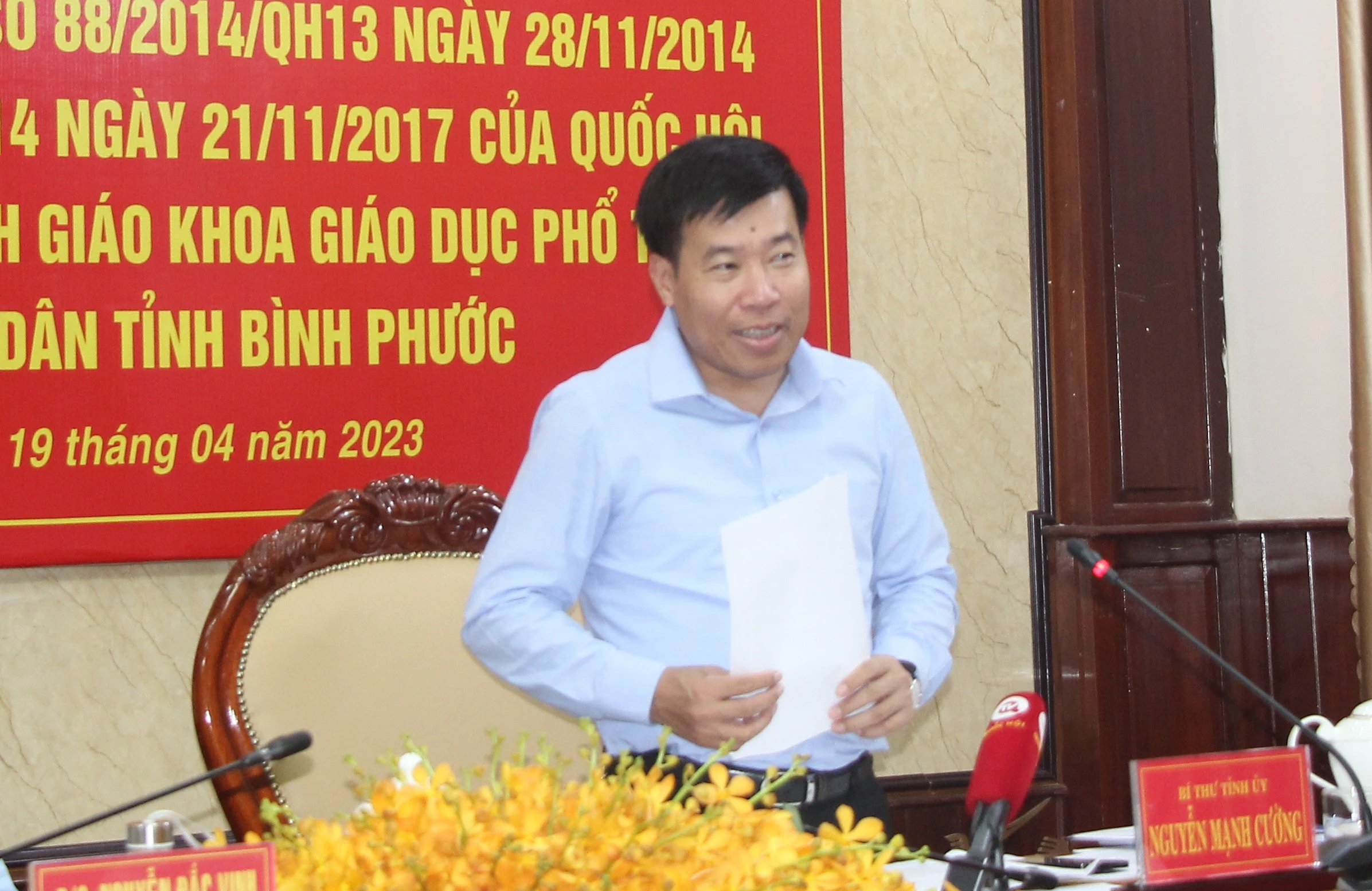 Ông Nguyễn Mạnh Cường phát biểu tại buổi giám sát.