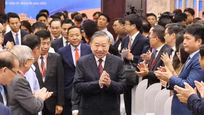 Tổng Bí thư, Chủ tịch nước Tô Lâm đến dự và phát biểu chỉ đạo Hội nghị Ngoại giao lần thứ 33. Ảnh: VGP/Tuấn Dũng