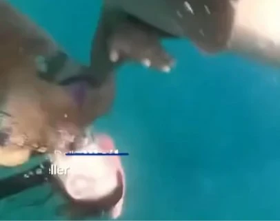 Kinh hoàng khoảnh khắc cá mập tấn công nữ du khách khi lặn tự do