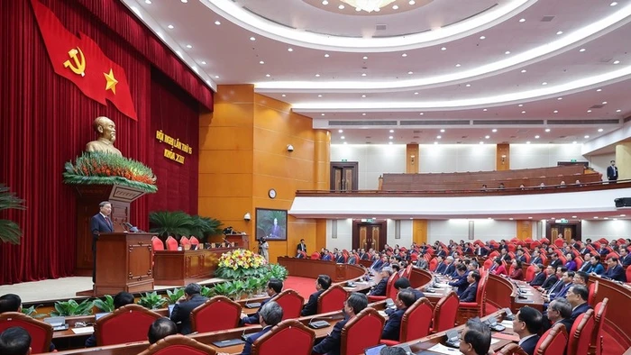 Hội nghị lần thứ 15 Ban Chấp hành Trung ương Đảng khoá XIII. Ảnh: VGP/Nhật Bắc