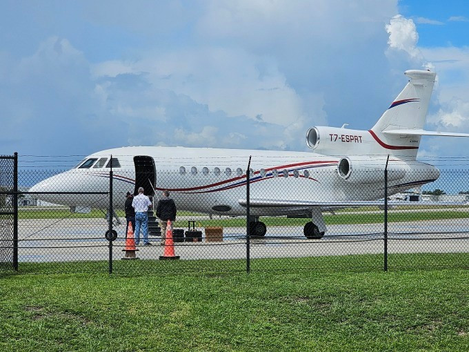 Máy bay của Tổng thống Venezuela Nicolas Maduro tại sân bay Fort Lauderdale, Florida, sáng 2/9, sau khi bị Mỹ tịch thu.