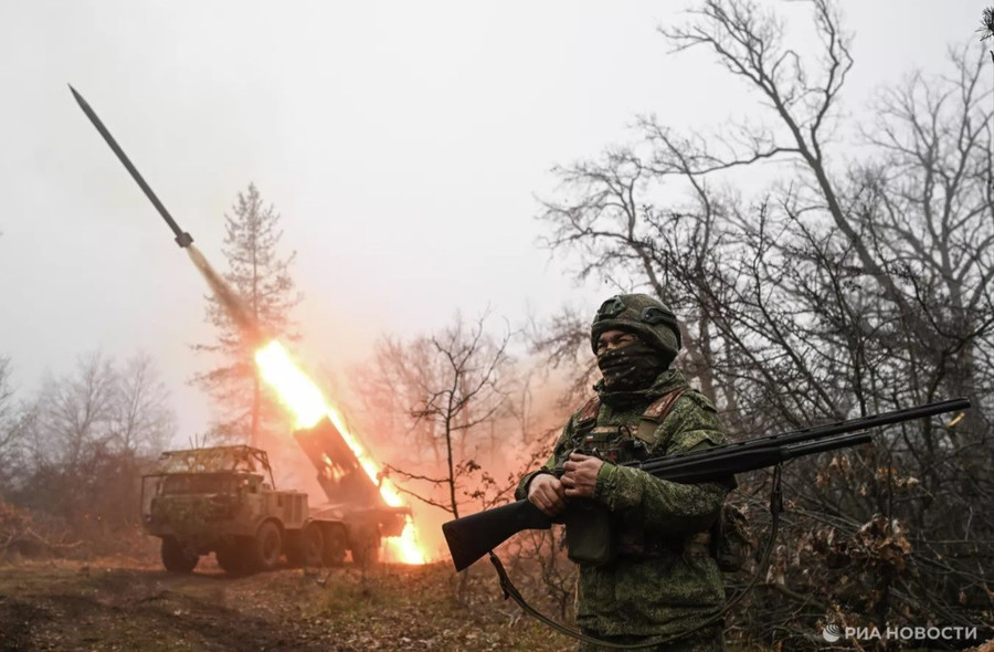 Binh sĩ Nga trong khu vực chiến sự.