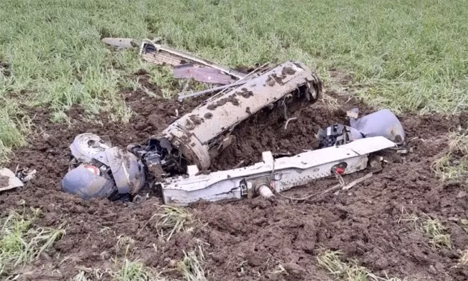 Hiện trường vụ tổ hợp Litening rơi tại East Yorkshire, miền đông nước Anh.