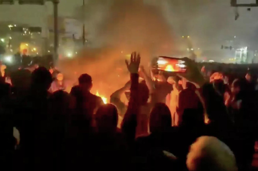 Biểu tình ở thủ đô Tehran, Iran.