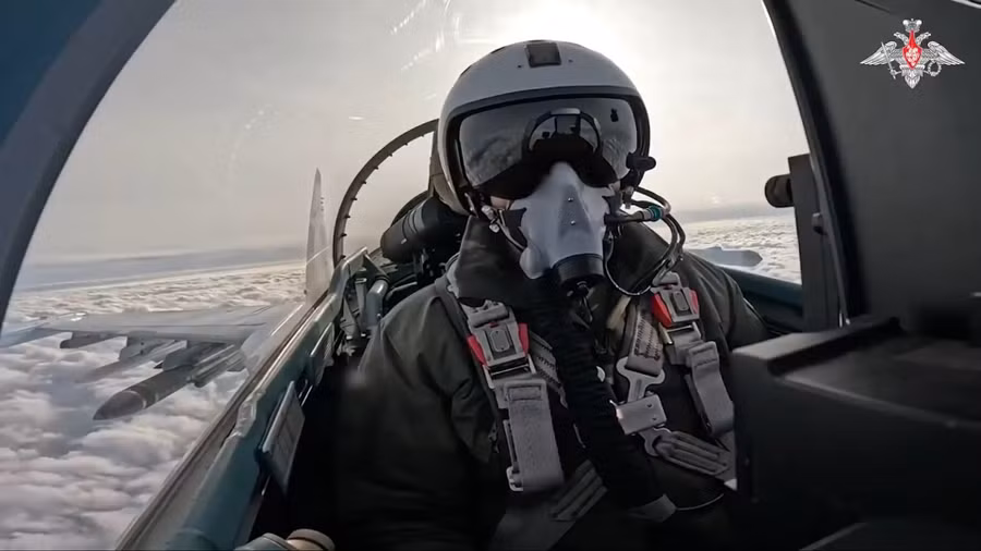 Tiêm kích Su-35S làm nhiệm vụ chiến đấu hôm 26 tháng 11.