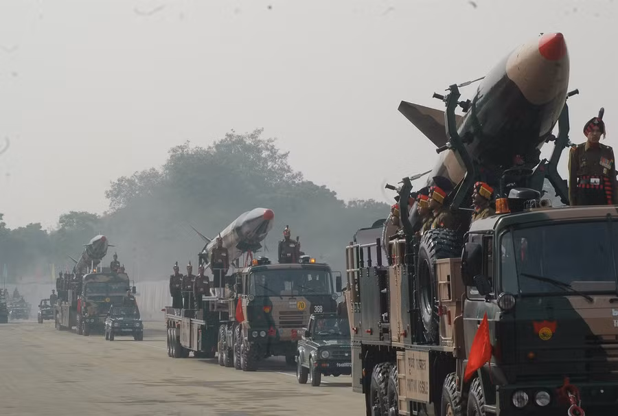 Tên lửa Pritvi của Ấn Độ.