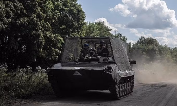 Binh sĩ Ukraine tại tỉnh Sumy, giáp với tỉnh Kursk của Nga, ngày 9/8.