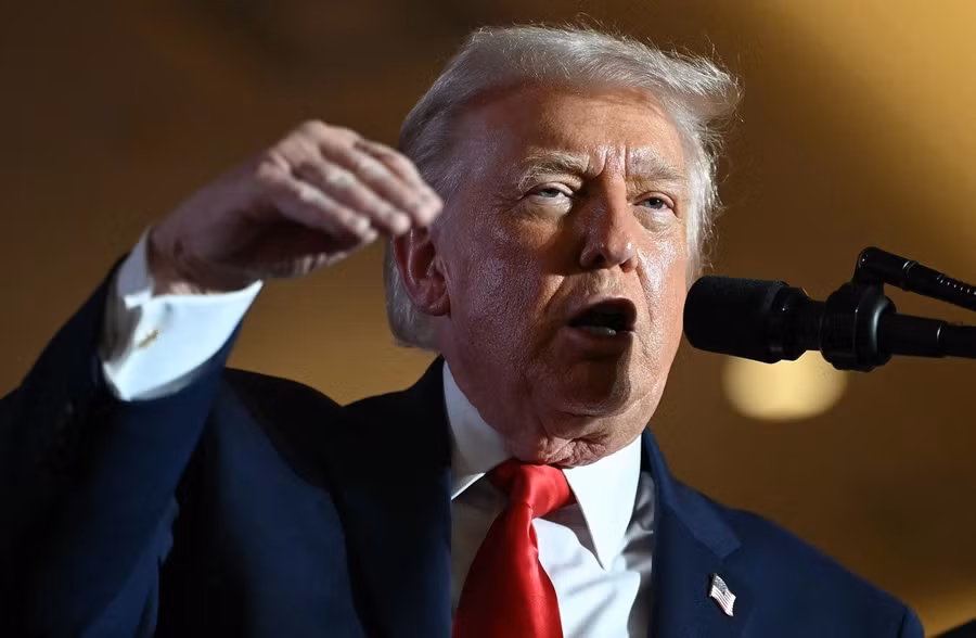 Tổng thống Mỹ Donald Trump phát biểu tại Mount Pocono, bang Pennsylvania hôm 9 tháng 12.