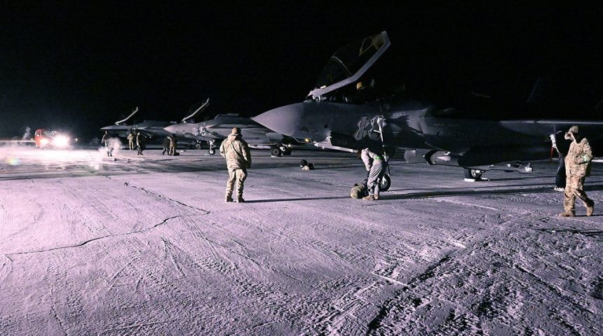 Tiêm kích F-35A của Mỹ trong một lần xuất hiện tại Greenland.