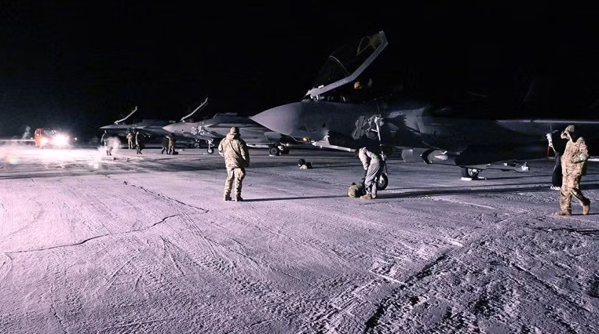 Tiêm kích F-35A của Mỹ trong một lần xuất hiện tại Greenland.