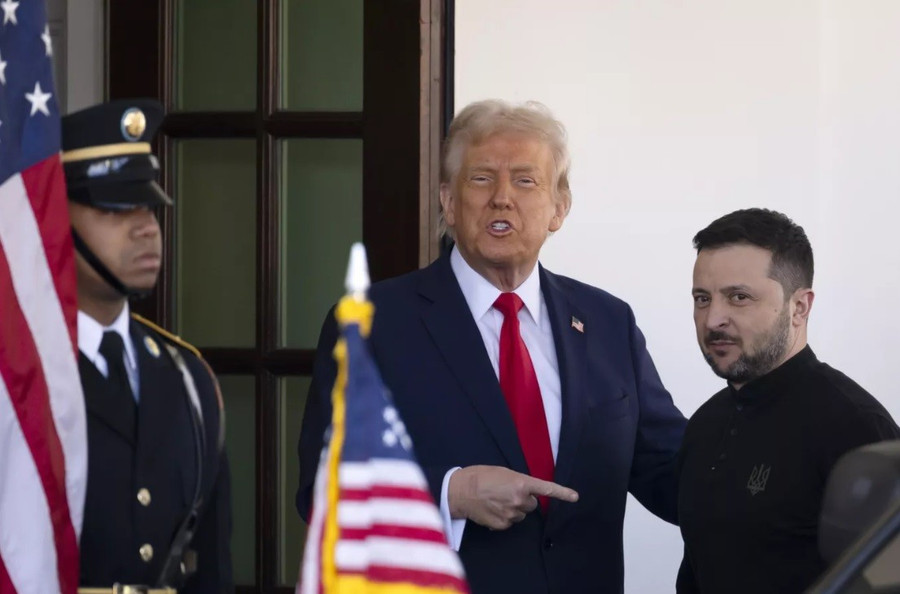 Tổng thống Mỹ Donald Trump và người đồng cấp Ukraine Zelensky.