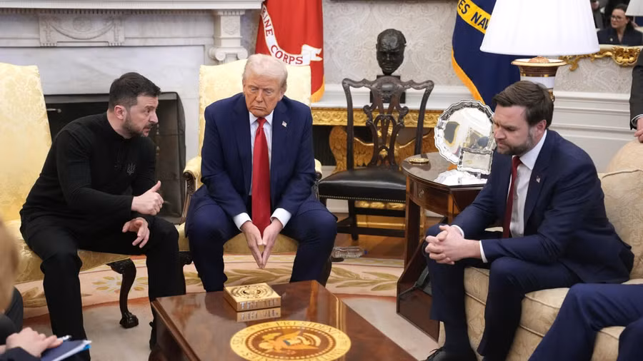 Tổng thống Donald Trump tiếp người đồng cấp Ukraine Zelensky tại Nhà Trắng hôm 28 tháng 2.
