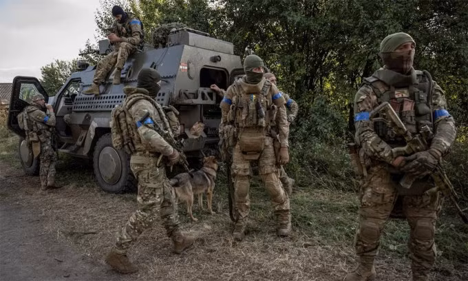 Binh sĩ Ukraine tại tỉnh Sumy.