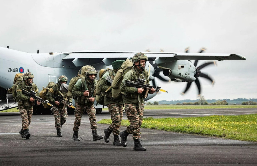 Binh sĩ Anh trong một cuộc tập trận.