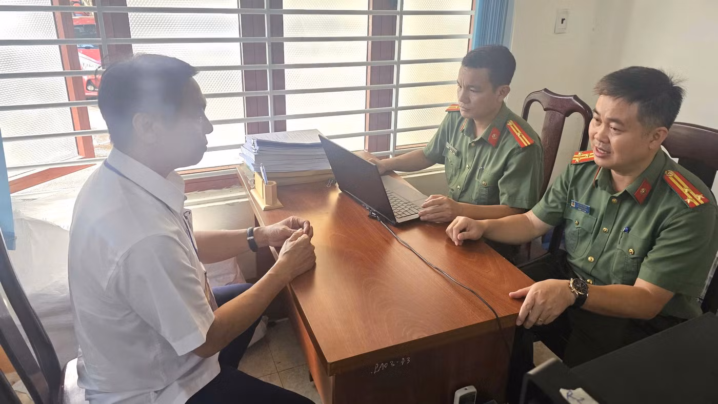 Phòng PA03, Công an Đắk Lắk phát hiện nhiều sai phạm tại Trung tâm GDNN-GDTX Sông Cầu. (Ảnh: TT)