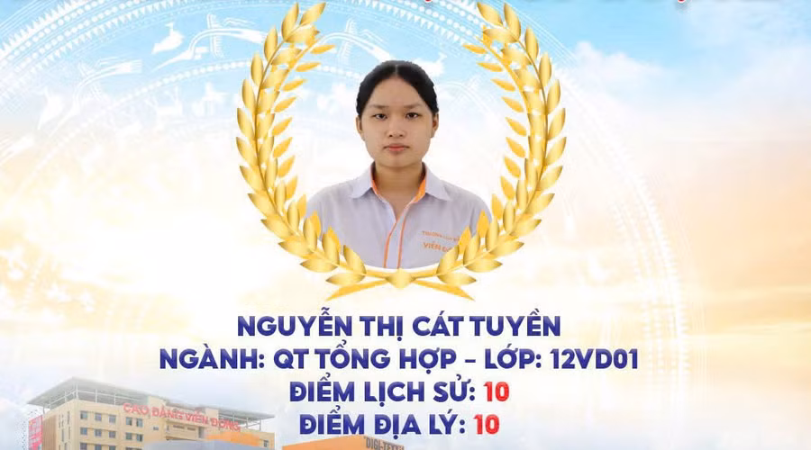 Nguyễn Thị Cát Tuyền, học hệ 9+, Trường Cao đẳng Viễn thông (TP. HCM ). 