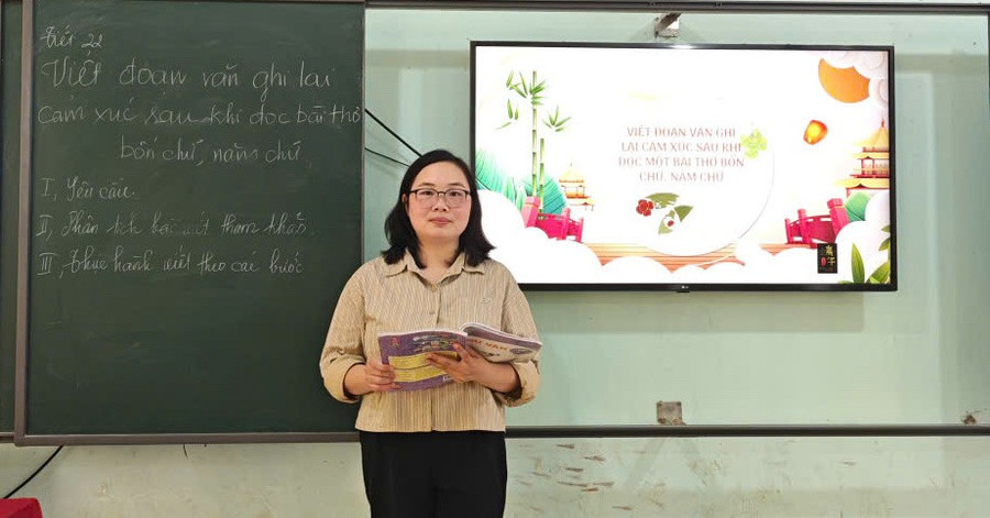 Cô Hoàng Hương Lan giáo viên Trường PTDTBT THCS Tri Lễ (Lạng Sơn). Ảnh NVCC. lan-1.jpg