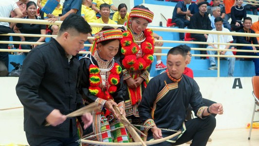 Vận động viên tham gia Ngày hội thể thao các DTTS tỉnh Thái Nguyên năm 2025.