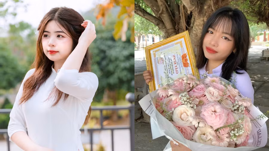 Em Phạm Thị Kim Ngọc (phải) và Trịnh Huyền Chi.