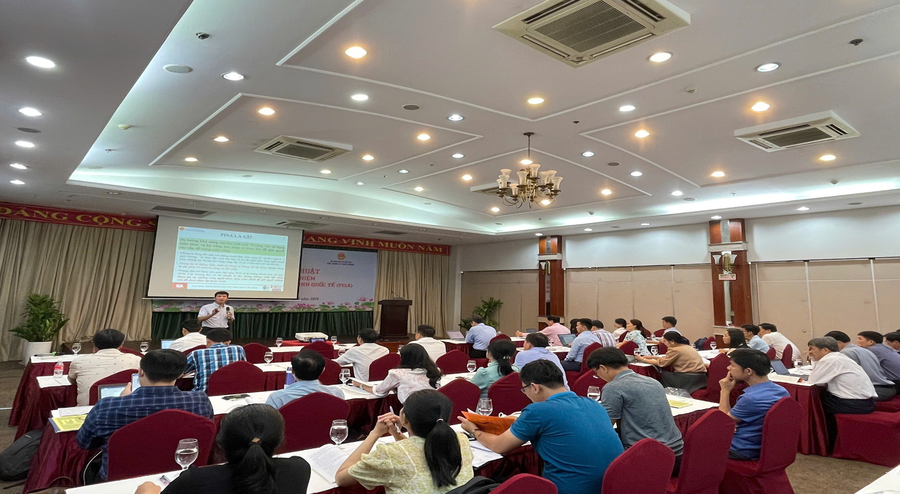 Quang cảnh Hội thảo tập huấn quy trình kỹ thuật triển khai khảo sát PISA tại TP. Hồ Chí Minh.