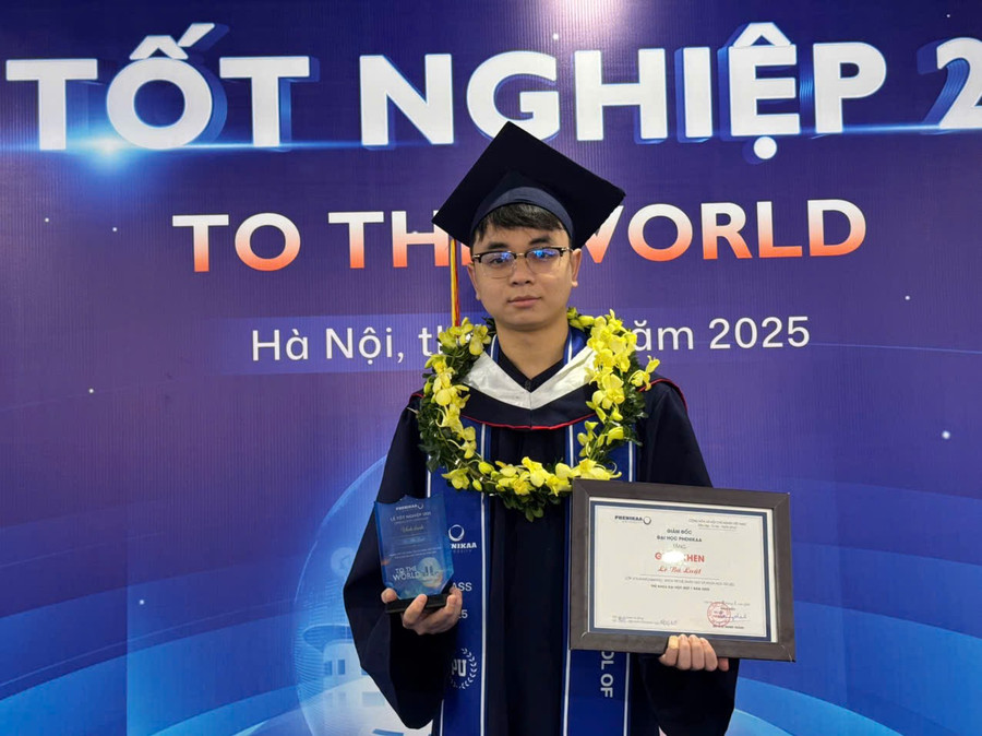 Lê Bá Luật, tân thủ khoa đầu ra Đại học Phenikaa.