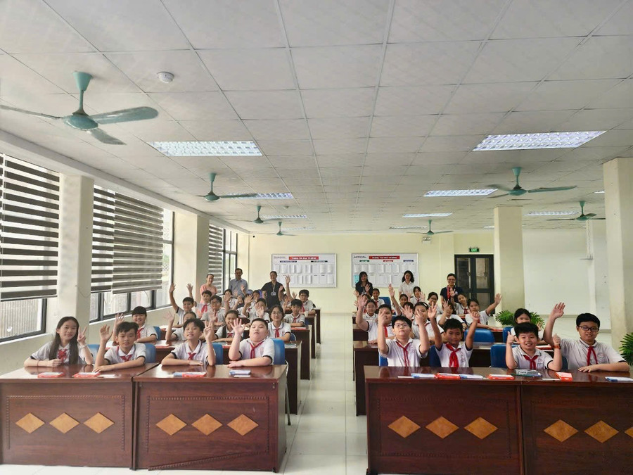 Học sinh Trường TH Kim Đồng (TP Hồ Chí Minh) tham gia khảo sát.