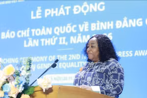 Bà Caroline Nyamayemombe, Trưởng Đại diện Cơ quan Liên hợp quốc về bình đẳng giới và trao quyền cho phụ nữ tại Việt Nam. Ảnh: Hải Nguyễn