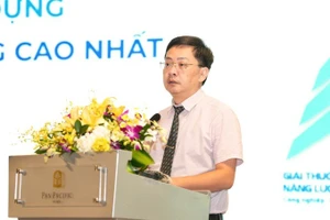 Ông Đặng Hải Dũng, Phó Cục trưởng Cục Đổi mới sáng tạo, Chuyển đổi xanh và Khuyến công (Bộ Công Thương) phát biểu tại lễ phát động loạt giải thưởng về sử dụng hiệu quả năng lượng.