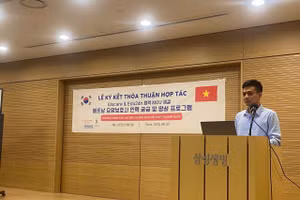 Ông Cao Hồng Cường phát biểu tại Lễ ký kết Biên bản ghi nhớ hợp tác (MOU) giữa Glocare và Công ty Cổ phần Giáo dục Edu24h.