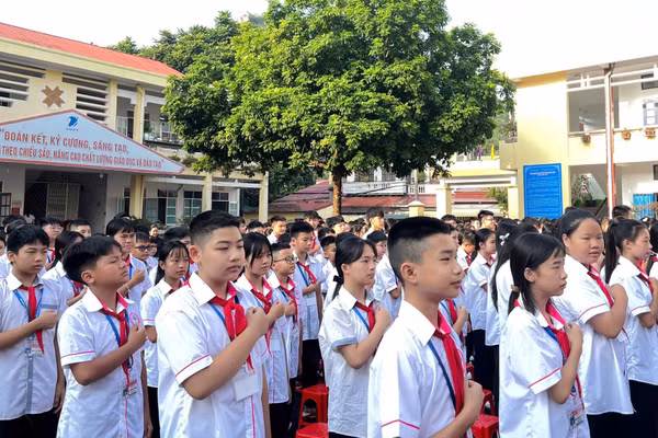 Một hoạt động ngoại khóa của trường THCS Tam Thanh (phường Tam Thanh, tỉnh Lạng Sơn).
