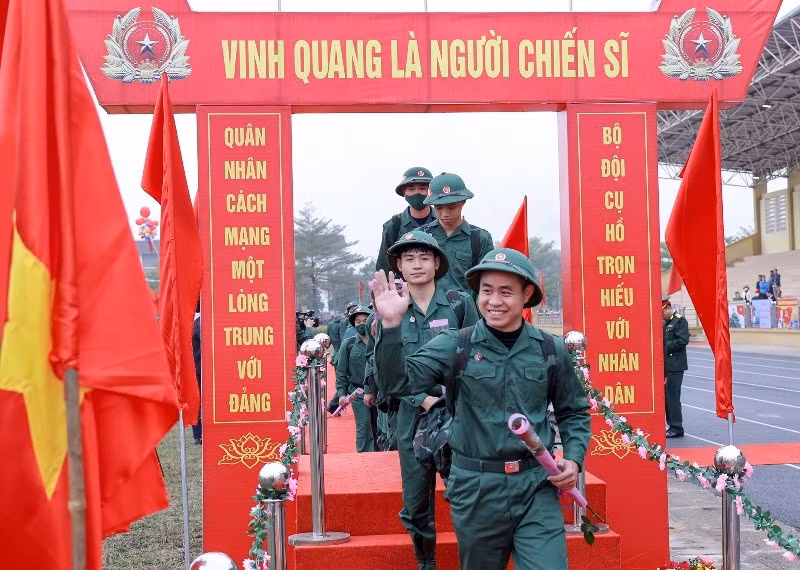 Ngày hội tòng quân năm 2023 tại Vĩnh Phúc. (Ảnh tư liệu)