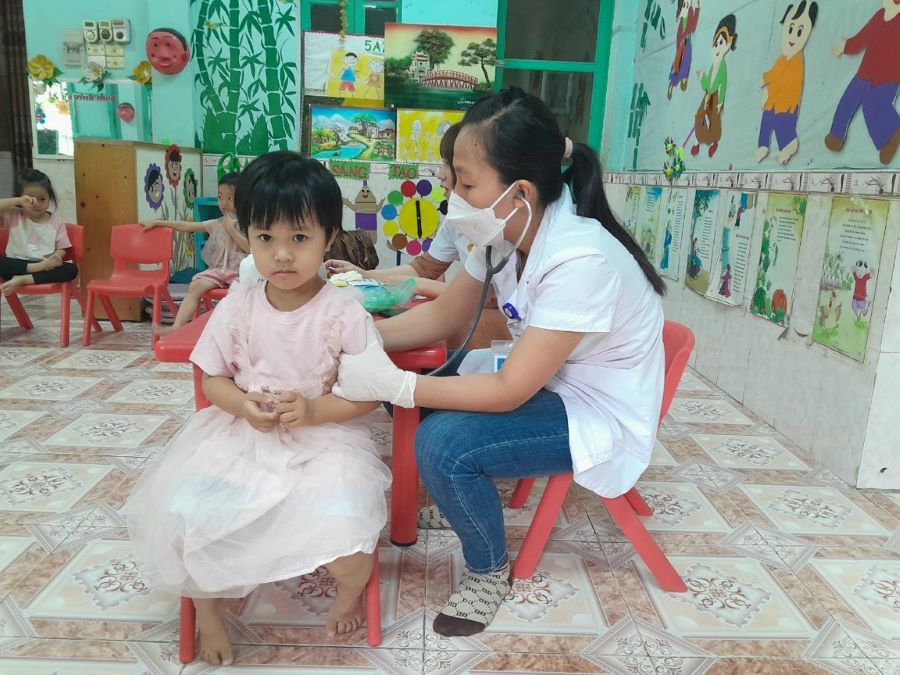 Khám sức khỏe cho trẻ tại Trường mầm non Supe. Khám sức khỏe cho trẻ tại Trường mầm non Supe.