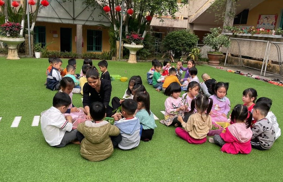 Cảnh quan sư phạm trường Mầm non Supe: Xanh - Sạch - Đẹp. Cảnh quan sư phạm trường Mầm non Supe: Xanh - Sạch - Đẹp.