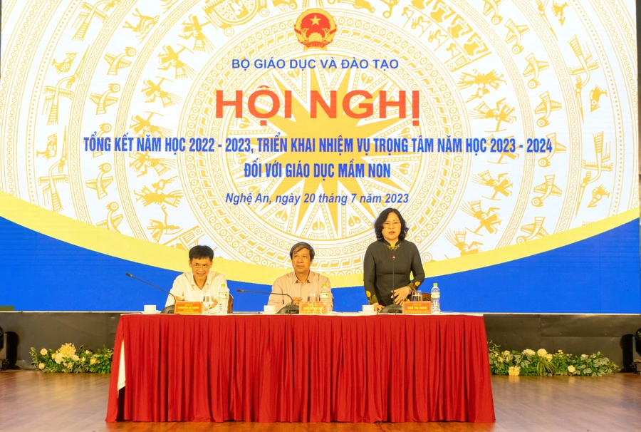 Hội nghị tổng kết năm học 2022-2023, triển khai nhiệm vụ năm học 2023-2024 đối với giáo dục mầm non.