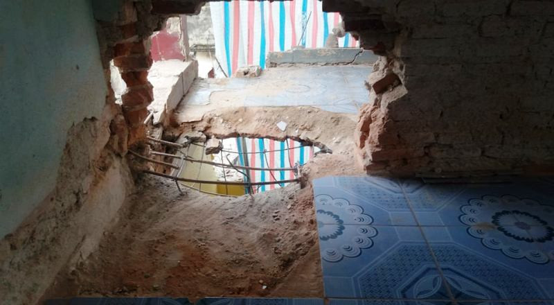 Hiện trường vụ nổ tại nhà ông Nguyễn Huy Liên Hiện trường vụ nổ tại nhà ông Nguyễn Huy Liên